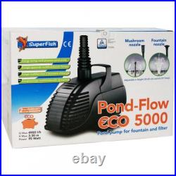 Superfish Pond Flow Eco Fountain Pump Water Garden Filter Clear Feature