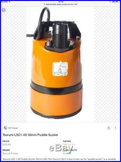 Tsurumi Submersible Water Pump LSC1.4S 1 110v