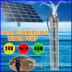 UK Deluxe 284W 24V Stainless Steel Solar Power Water Pump Deep Well Submersible