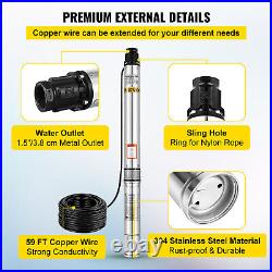 VEVOR 3.5SDM3/11 Borehole Deep Well Submersible Water Pump LONG LIVE + CABLE