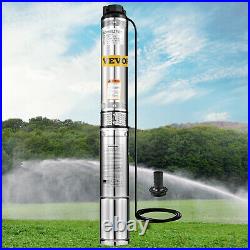 VEVOR 4 240V 0.5HP Electric Deep Well Submersible Water Pump Bore Hole Pump