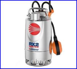 VORTEX Submersible Pump Dirty Water RXm2/20 0,5Hp 230V 50Hz Cable5M RX Pedrollo