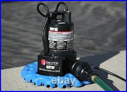WAYNE Water Removal Pool Cover Submersible Pump Drain Auto On/Off WAPC250 1/4 HP