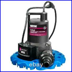 WAYNE Water Removal Pool Cover Submersible Pump Drain Auto On/Off WAPC250 1/4 HP
