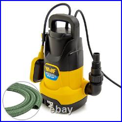 Water Pump Clean Dirty Submersible Wolf 1100w Garden 1.25 Fast Flow Hose 10m