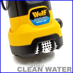 Water Pump Clean Dirty Submersible Wolf 400w Flood Pond 1.25 Fast Flow Hose 10m