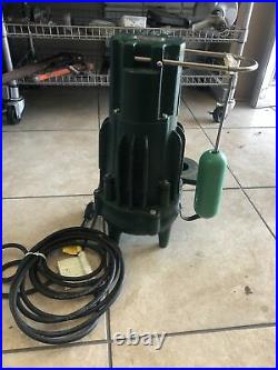 Zoeller Co. E293-C Submersible Sewage Water Pump Electric Green USA 230v 1 Phase